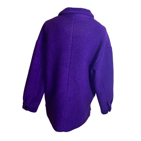Parisienne Et Alors Womens Shacket Jacket Size 38 Purple Pockets Casual - Picture 3 of 8